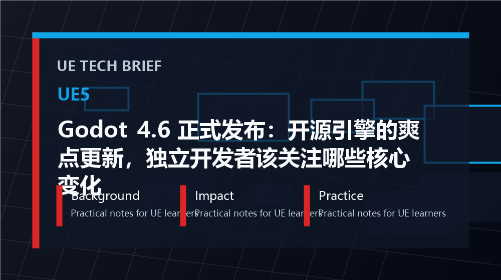 Godot 4.6 正式发布：开源引擎的爽点更新，独立开发者该关注哪些核心变化 overview image