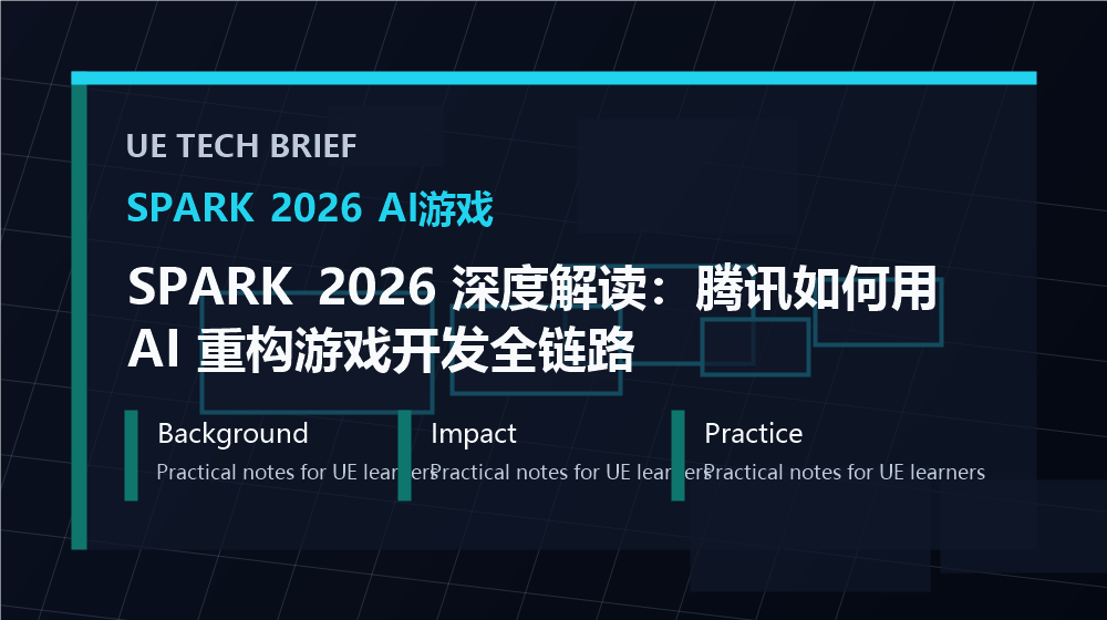 SPARK 2026 深度解读：腾讯如何用 AI 重构游戏开发全链路 overview image