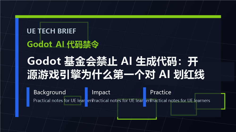 Godot 基金会禁止 AI 生成代码:开源游戏引擎为什么第一个对 AI 划红线 overview image